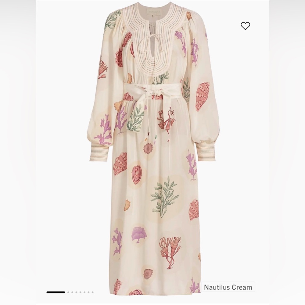 Carolina K Cream Floral Long Sleeve Dress XS